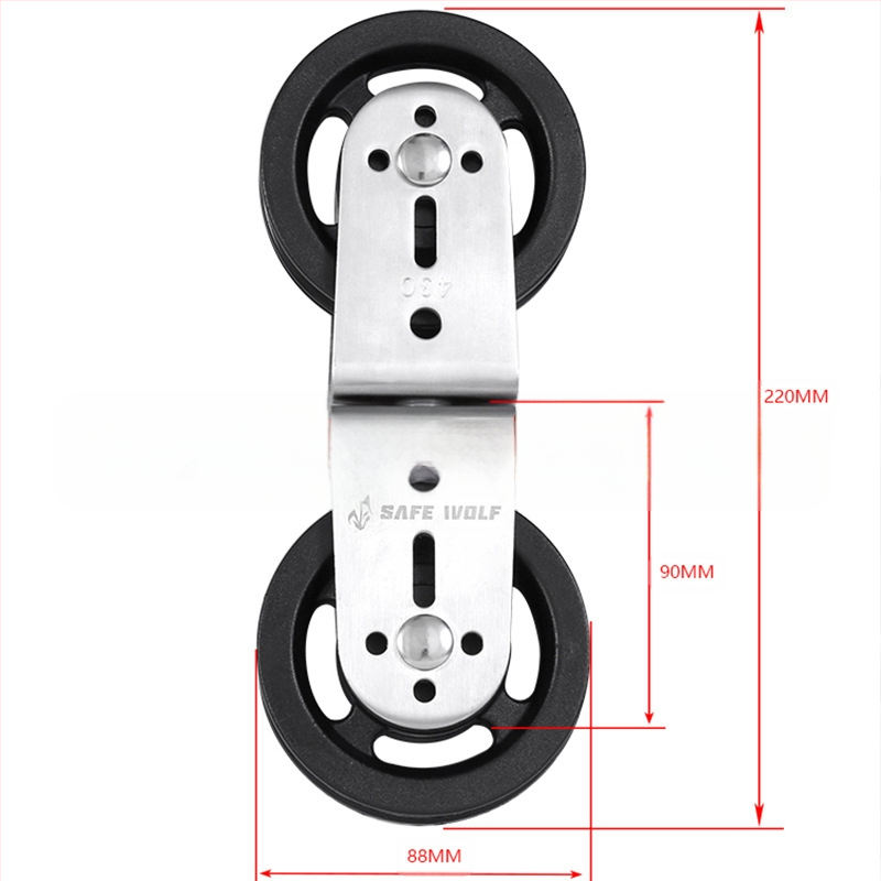 Голямо колело стоманена тел 8-образна двойна ролка фитнес оборудване само ролка/алуминиева сплав жлеб колело найлон ролка фитнес оборудване аксесоари