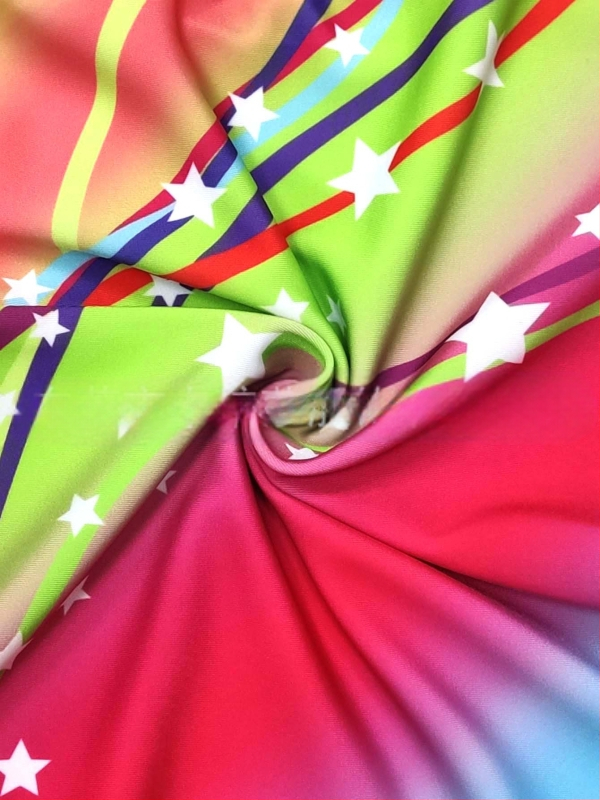 Laste võimlemisrõivad Naiste sõltumatu jaama väliskaubanduse värvilised ribad tähtedega trükitud treeningrõivad Moodne keha lamedate kitsaste riietega