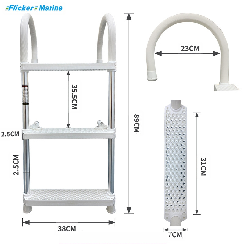 Flicker jaht kiirpaat kummipaat rünnakupaat kalapaat roostevabast terasest alumiiniumsulamist paadi redeliga veeskamisredel