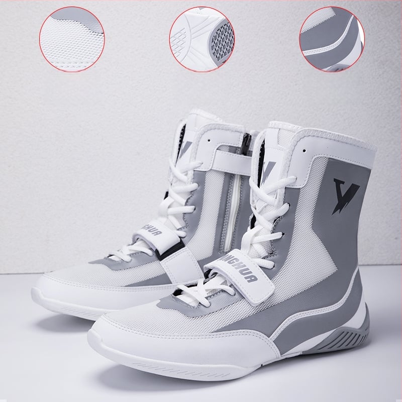 Lukuga kõrged maadluskingad Meeste professionaalsed võitluskingad Võitlustreeningkingad Poksikingad Pikad saapad Tai poksi sandaalid