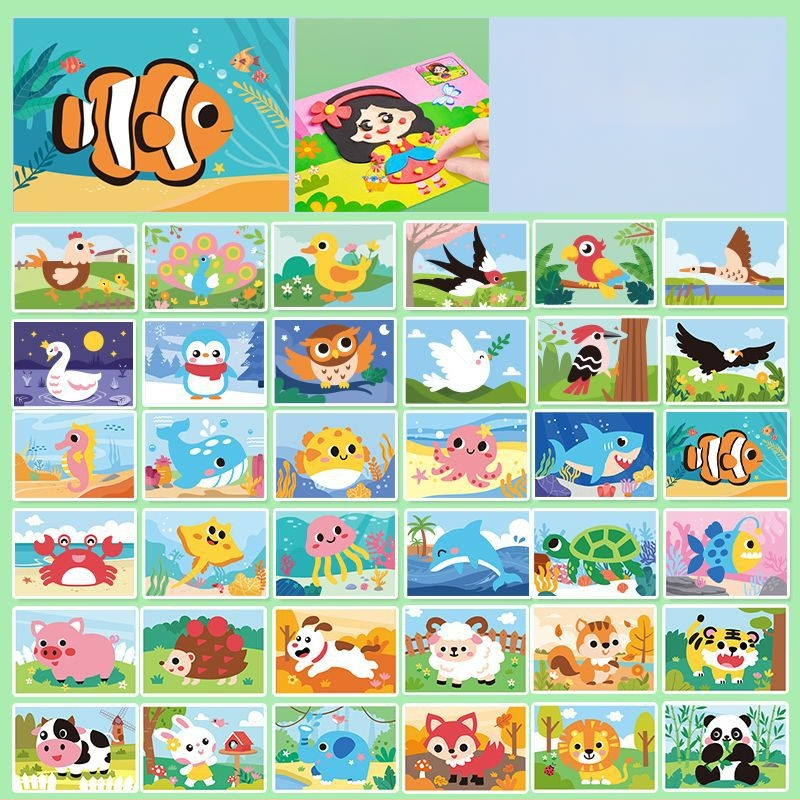 Παιδικά χειροποίητα αυτοκόλλητα Diy3D στερεοφωνικά αυτοκόλλητα Eva Princess Νηπιαγωγείο Υλικό παραγωγής πακέτου κοριτσιών εκπαιδευτικά αυτοκόλλητα παιχνίδια