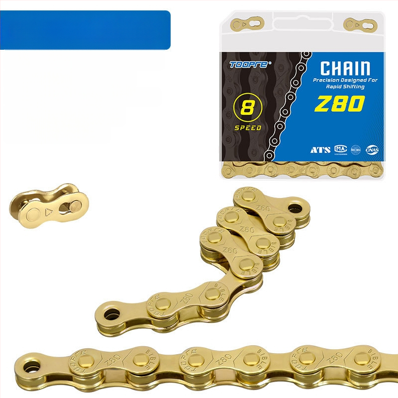 TOOPRE mägijalgratta kuldse ketiga maanteeratas 8-käiguline 9-10-11S muudetava kiirusega kett täielikult kaetud roostekindel