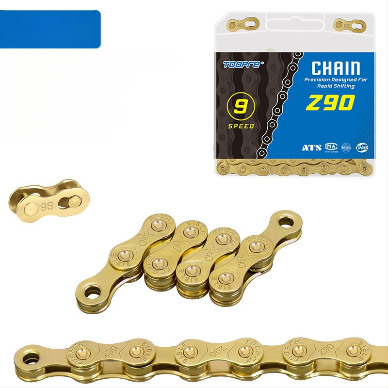 TOOPRE mägijalgratta kuldse ketiga maanteeratas 8-käiguline 9-10-11S muudetava kiirusega kett täielikult kaetud roostekindel