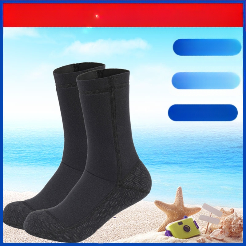raktáron strandcipő búvárzokni 3MM snorkeling meleg zokni lábvédő hidegálló tövisbiztos csúszásgátló téli úszócipő és zokni bokavédelem