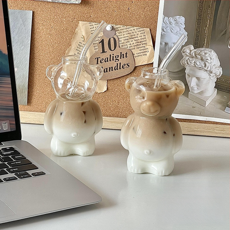 Internetes híresség étterem medvebögre kávésbögre aranyos rajzfilm pohár kreatív pohár gyümölcslé pohár tejes tea bögre