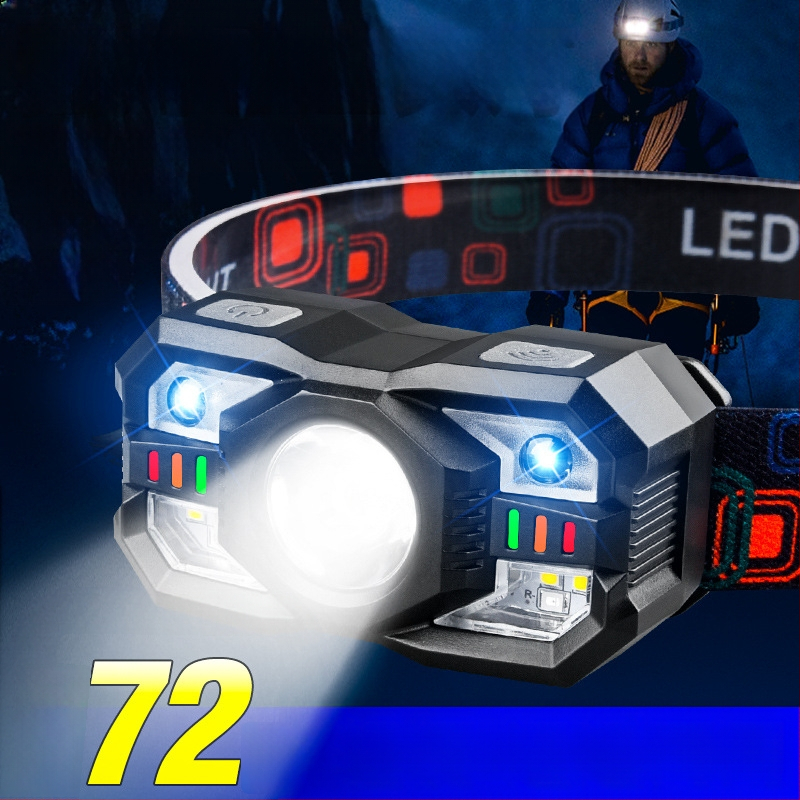 Tugeva valgusega esilaterna plahvatuse nimel on intelligentne induktsioonmultifunktsionaalne välistingimustes kasutatav öine kalapüük pikamaa kaasaskantav laetav töötav kaevurilamp