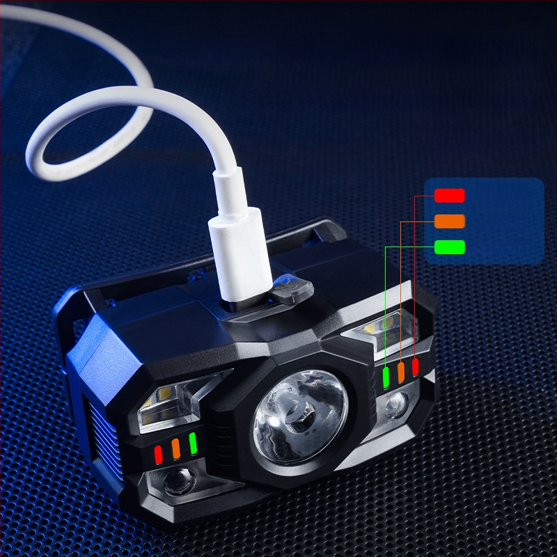 Tugeva valgusega esilaterna plahvatuse nimel on intelligentne induktsioonmultifunktsionaalne välistingimustes kasutatav öine kalapüük pikamaa kaasaskantav laetav töötav kaevurilamp