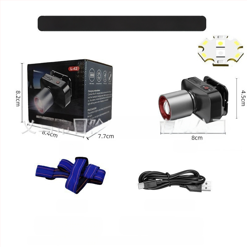 Tugeva valgusega esilaterna plahvatuse nimel on intelligentne induktsioonmultifunktsionaalne välistingimustes kasutatav öine kalapüük pikamaa kaasaskantav laetav töötav kaevurilamp