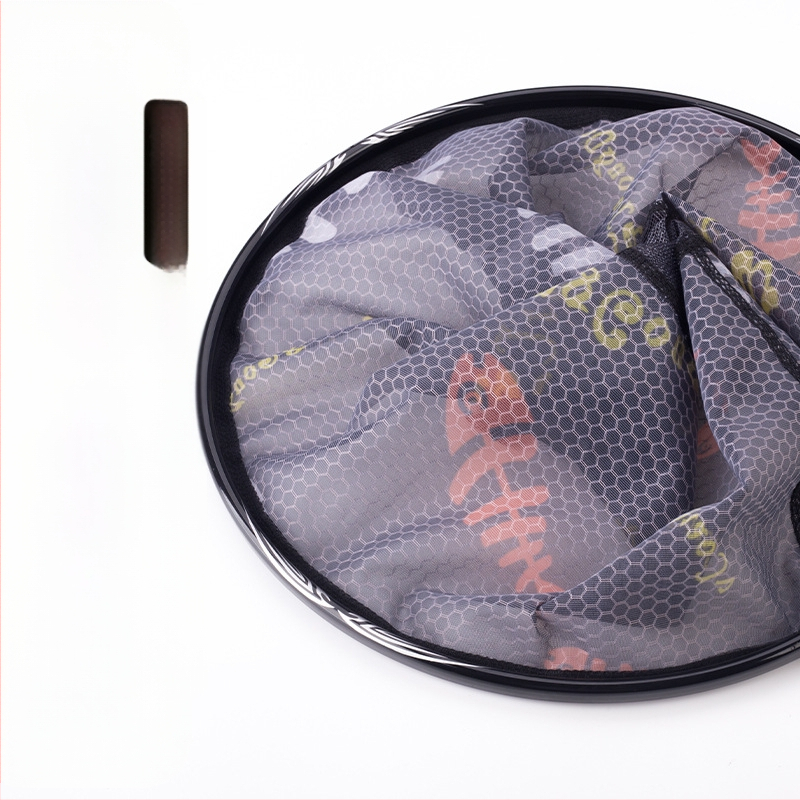 Versenyképes karbon hálófej, karbon, horog nélküli, fekete pit nano ultra könnyű titánötvözetből készült, mélyített horgászháló táska