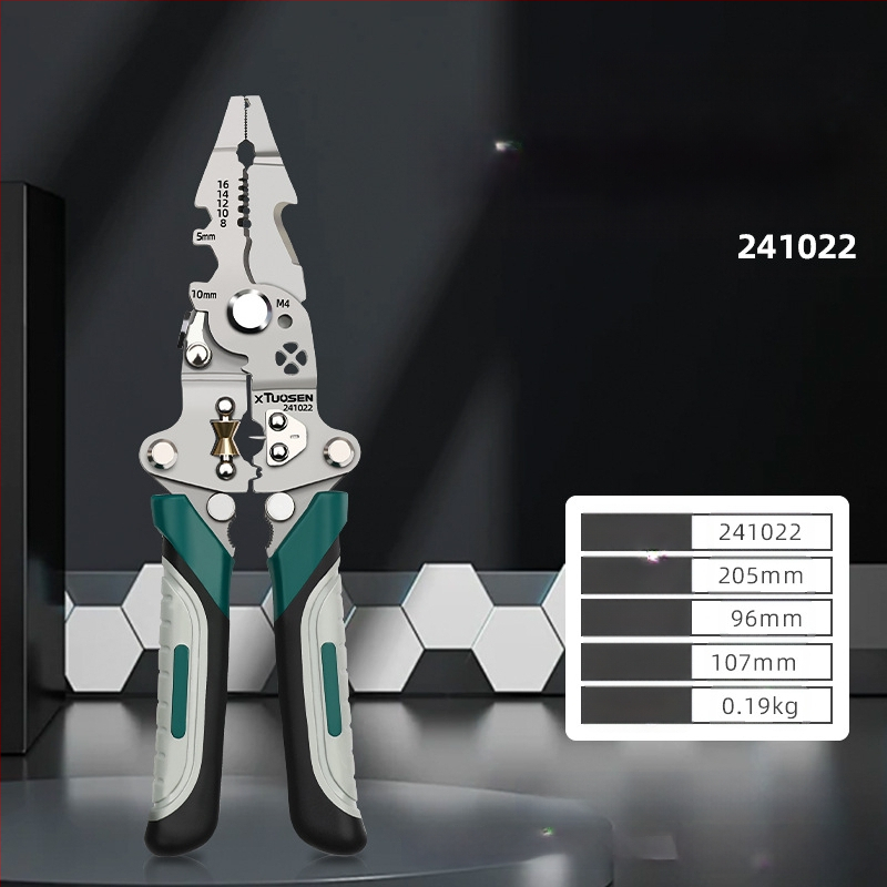 Tuosen kliješta za skidanje izolacije s preklopnih vodova, višenamjenska kliješta za rezanje vodova, specijalna kliješta za električare, kliješta za skidanje izolacije