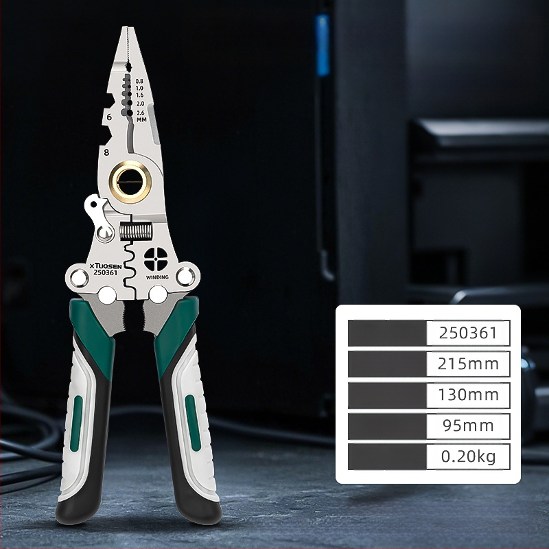 Tuosen kliješta za skidanje izolacije s preklopnih vodova, višenamjenska kliješta za rezanje vodova, specijalna kliješta za električare, kliješta za skidanje izolacije