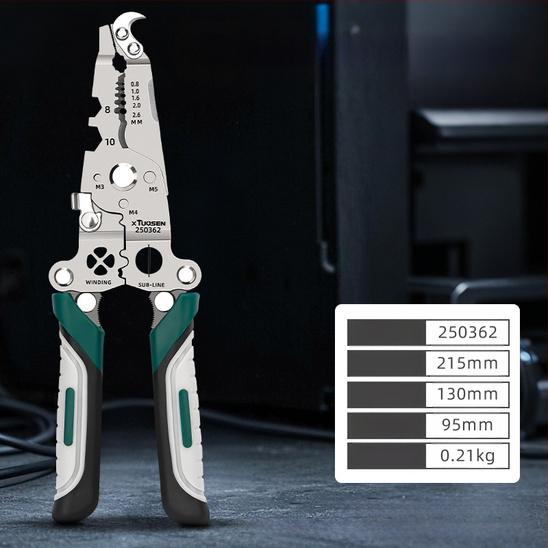 Tuosen kliješta za skidanje izolacije s preklopnih vodova, višenamjenska kliješta za rezanje vodova, specijalna kliješta za električare, kliješta za skidanje izolacije