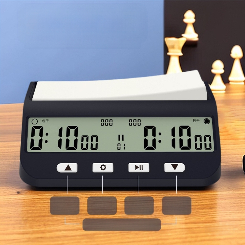 Žaidimo „Icono Chess Go“ specialus šachmatų laikrodis, laikmatis, šachmatų mokymo laikrodis, žingsnių skaičiavimo paketas, plius sekundės