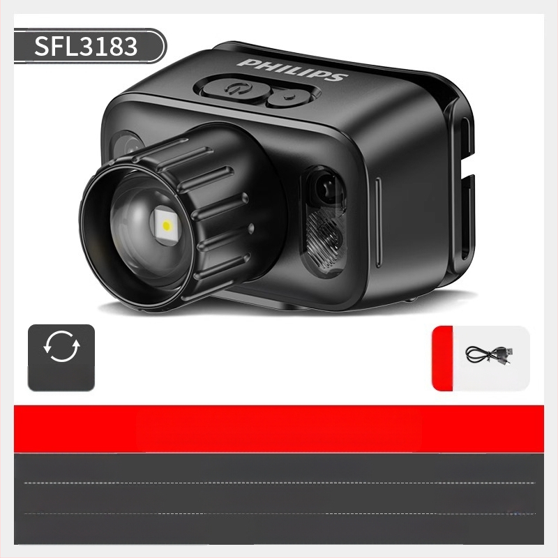 Philipsi induktsioonpealamp kalapüügiks, spetsiaalne tugev valgus, ööpüügiks, pea külge kinnitatav laadimine, üliere valgustus, pika tööeaga taskulamp