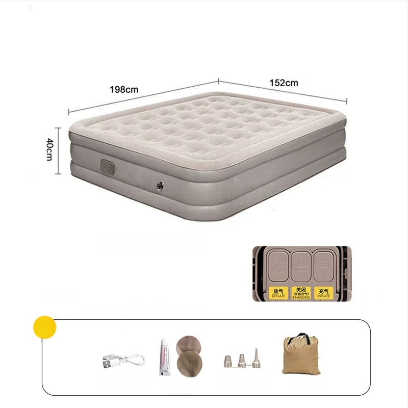 Надуваем матрак за употреба на открито, сгъваем, напълно автоматичен, подходящ за дома, офиса, преносим надуваем матрак за къмпинг