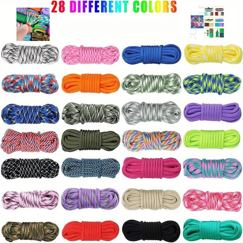 Skėčio virvė, knygų krepšio sagtis, papuošalų kostiumas, austa apyrankė, išgyvenimo virvė, nuotykiai, alpinizmas, septynių branduolių skėčio virvės derinys