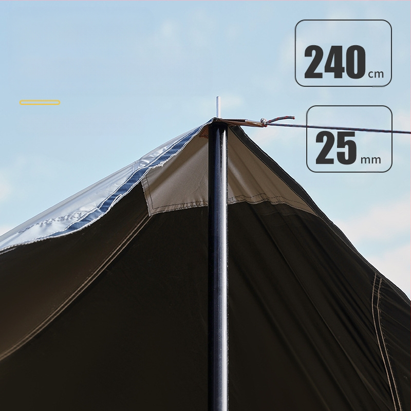 Kaheksanurkne must kummist varikatus õues telkimiseks Oxfordi riidest ülisuur päikesevari UV-kindel must kummist varikatusega telk