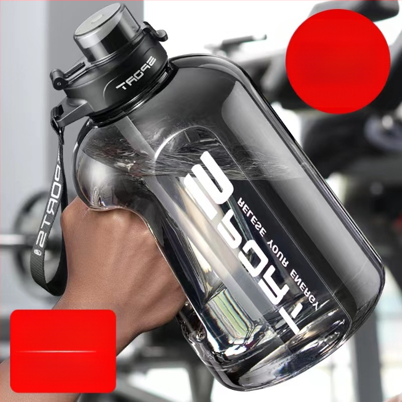 Didelės talpos vandens butelis, lauko sporto vandens ąsotis, nešiojamas plastikinis didelės talpos vandens butelis vyrams ir moterims studentams