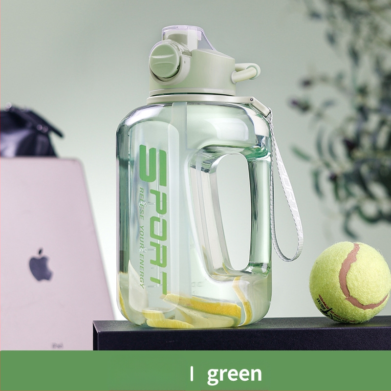 Didelės talpos vandens butelis, lauko sporto vandens ąsotis, nešiojamas plastikinis didelės talpos vandens butelis vyrams ir moterims studentams