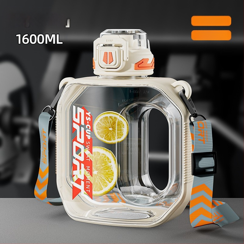 Didelės talpos vandens butelis, lauko sporto vandens ąsotis, nešiojamas plastikinis didelės talpos vandens butelis vyrams ir moterims studentams