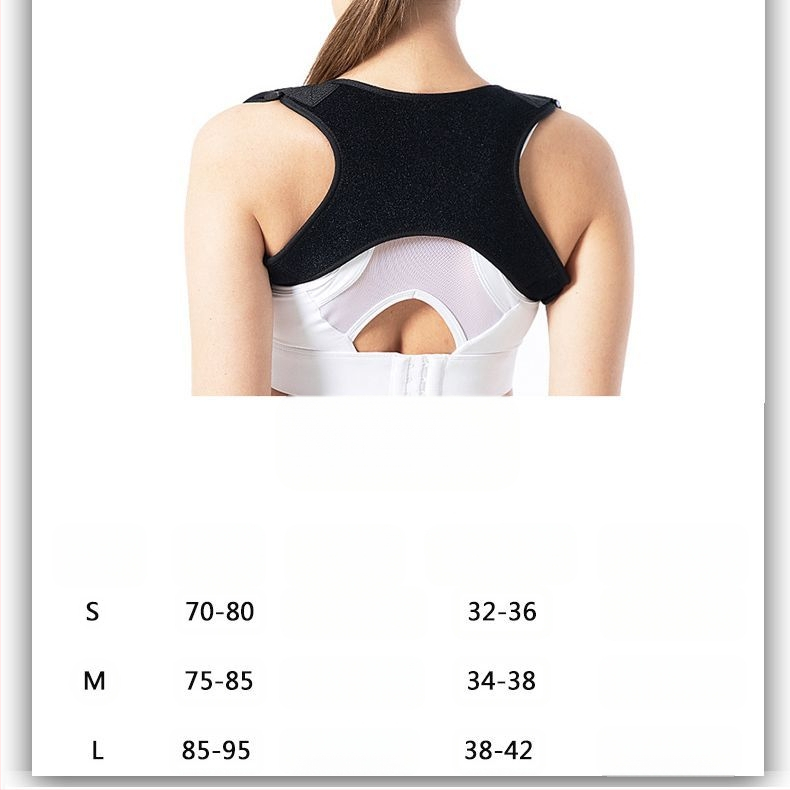 Centură de corecție a coloanei vertebrale respirabilă pentru bărbați și femei, pentru birou și acasă, pentru studenți, pentru umeri cu cocoșat, pentru umeri, pentru bărbați și femei
