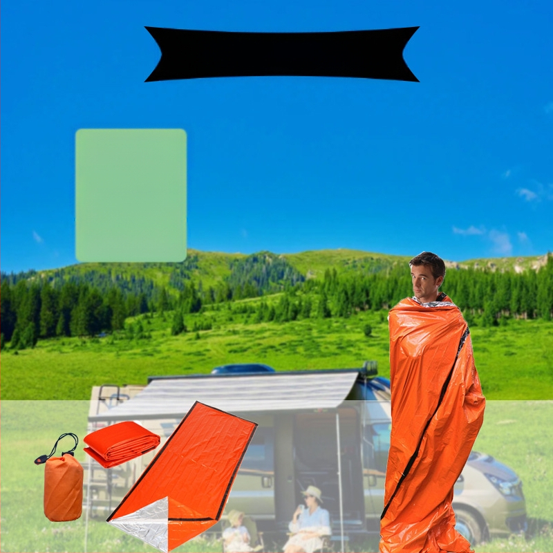 Преносим самоуправляващ се туристически авариен термо спален чувал за аварийно оцеляване, отразяващ къмпинг, трансграничен източник, фабрика