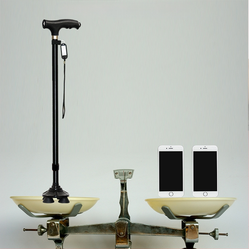 Csúszásgátló mankók időseknek, Négylábú mankók, Többfunkciós túrabotok lámpával, Határokon átnyúló nagykereskedelem, időseknek