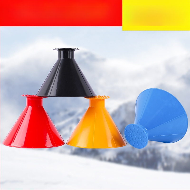 Auto esiklaasi lumepuhur, lumeämber, koonusekujuline jää eemaldamise tööriist, klaasist jääkaabits, suure kellukujulise suuga sulataja