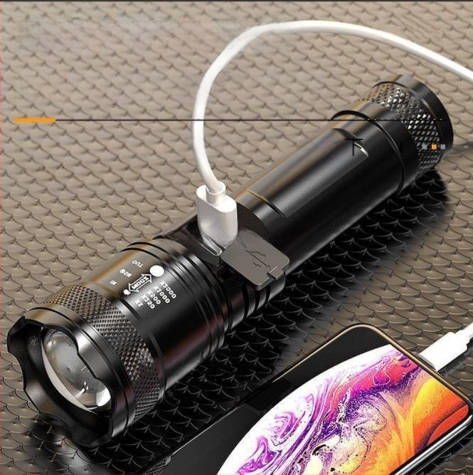 Tarpvalstybinis lauko patrulio prožektorius, didelio nuotolio, stiprus šviesos žibintuvėlis, nešiojamas įkrovimas, mažas traukiamas teleskopinis didmeninis prožektorius P50