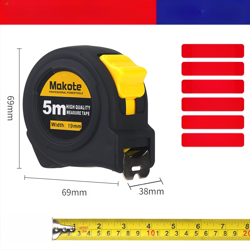 Užsienio prekybos britų juosta 5 m 3 m plieninė juosta sustorinta dilimui atspari liniuotė didelio tikslumo dėžutės matavimo juosta
