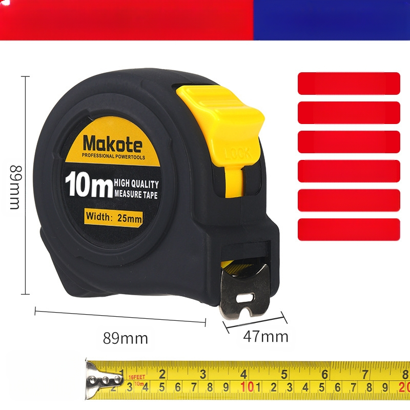 Užsienio prekybos britų juosta 5 m 3 m plieninė juosta sustorinta dilimui atspari liniuotė didelio tikslumo dėžutės matavimo juosta