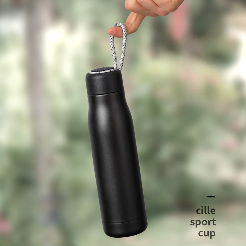 Termoszpohár Rozsdamentes acél Kreatív Vizespohár Sport Nagy Kapacitású Hordozható Egyszerű Kültéri Hordozható
