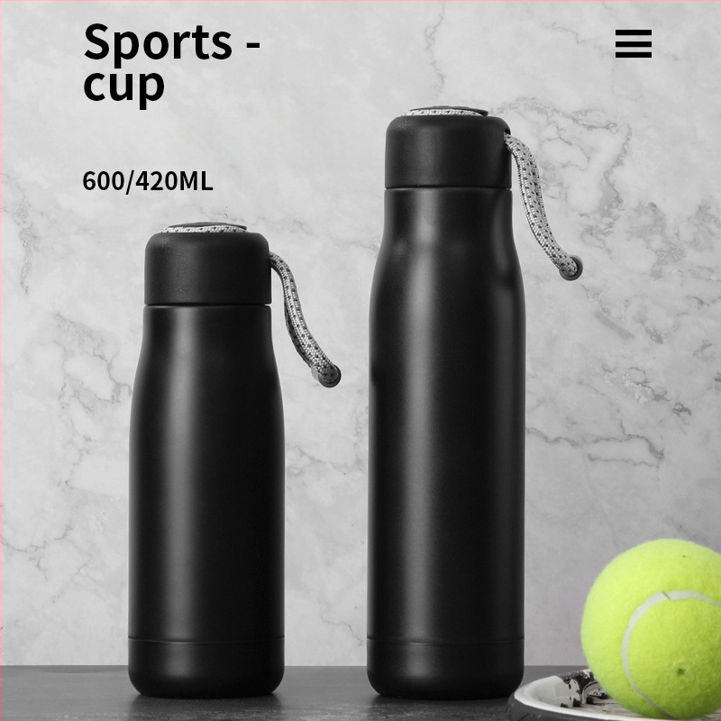 Termoszpohár Rozsdamentes acél Kreatív Vizespohár Sport Nagy Kapacitású Hordozható Egyszerű Kültéri Hordozható