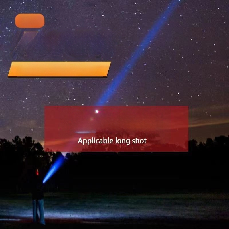 Daugiafunkcis įkraunamas nešiojamas išmanusis skaitmeninis sprogstamojo tūrio tolimojo priartinimo USB itin ryškus žibintuvėlis