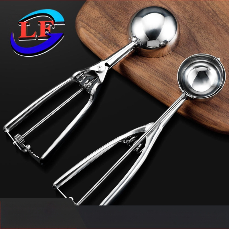 Nerūdijančio plieno ledų šaukštelis, ledų šaukštelis, vaisių kamuoliukų kasimo šaukštelis, sutirštintas, lengvai valomas ledų šaukštelis, ledų kamuoliukų kasimo šaukštelis