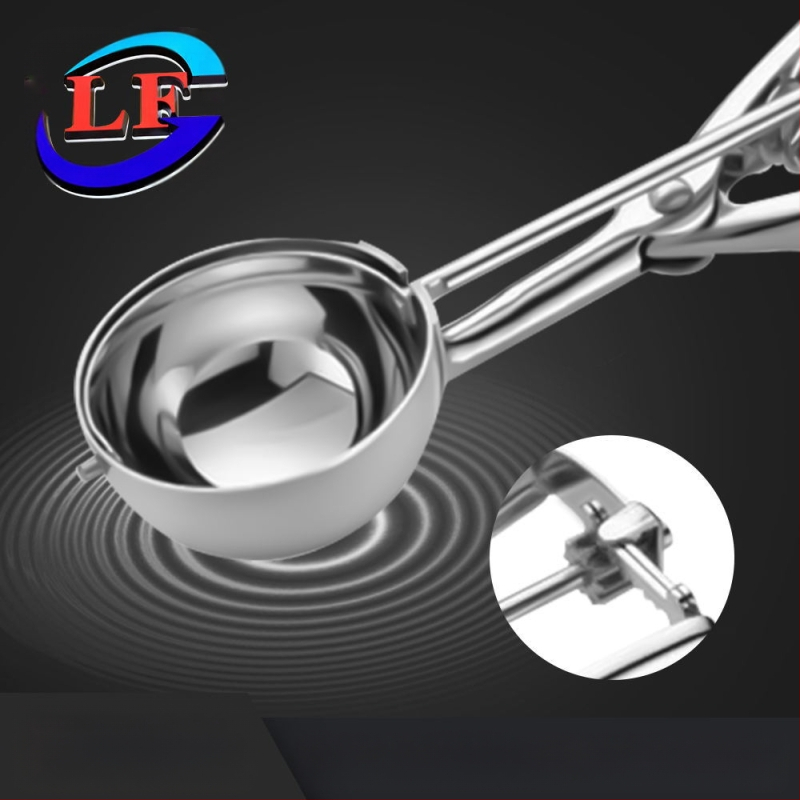 Nerūdijančio plieno ledų šaukštelis, ledų šaukštelis, vaisių kamuoliukų kasimo šaukštelis, sutirštintas, lengvai valomas ledų šaukštelis, ledų kamuoliukų kasimo šaukštelis