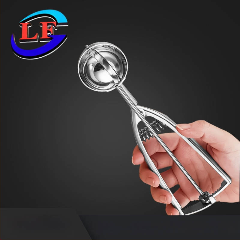 Nerūdijančio plieno ledų šaukštelis, ledų šaukštelis, vaisių kamuoliukų kasimo šaukštelis, sutirštintas, lengvai valomas ledų šaukštelis, ledų kamuoliukų kasimo šaukštelis