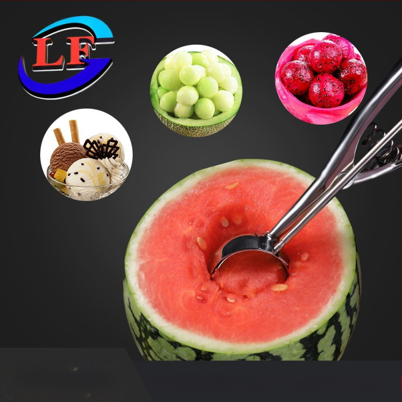 Nerūdijančio plieno ledų šaukštelis, ledų šaukštelis, vaisių kamuoliukų kasimo šaukštelis, sutirštintas, lengvai valomas ledų šaukštelis, ledų kamuoliukų kasimo šaukštelis