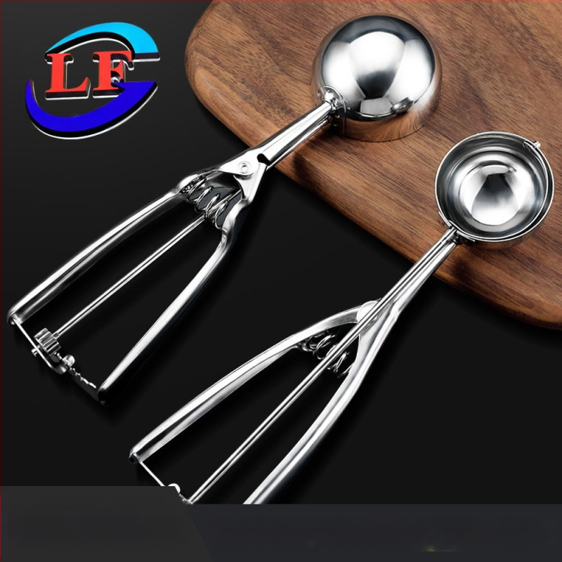 Nerūdijančio plieno ledų šaukštelis, ledų šaukštelis, vaisių kamuoliukų kasimo šaukštelis, sutirštintas, lengvai valomas ledų šaukštelis, ledų kamuoliukų kasimo šaukštelis