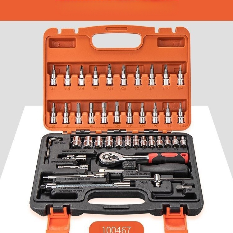 Инструмент за ремонт на автомобили, комплект за ремонт на гаечен ключ, тресчотка, универсален многофункционален комплект