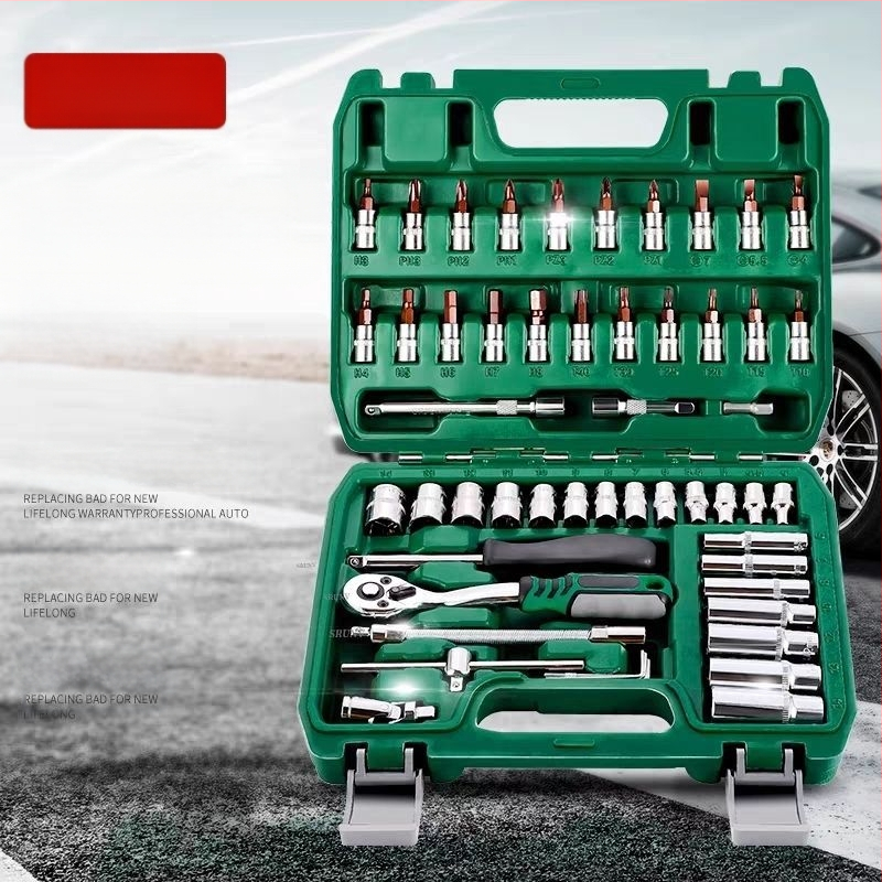Инструмент за ремонт на автомобили, комплект за ремонт на гаечен ключ, тресчотка, универсален многофункционален комплект