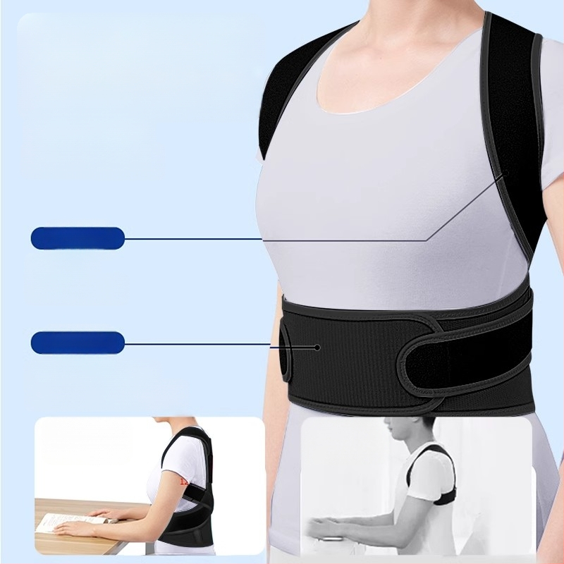 Orteză cu cocoașă, cu umăr deschis, spate drept, pentru bărbați și femei, special pentru scolioză, orteză pentru adulți, cu artefact