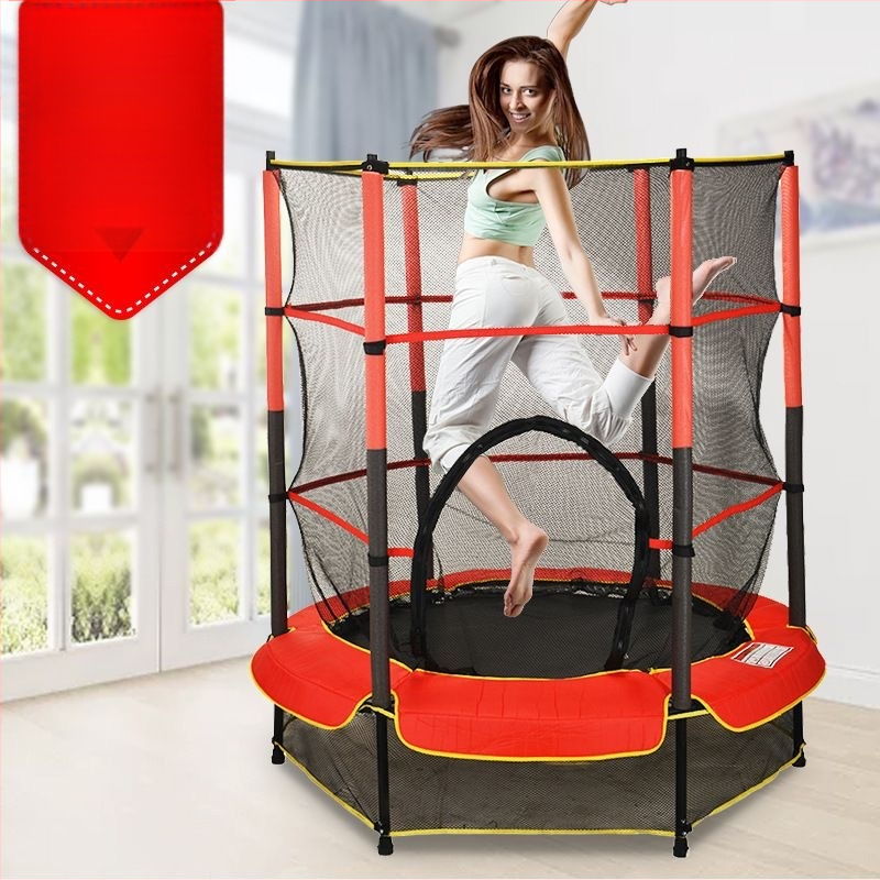Трансграничен детски батут за домашен батут за вътрешен батут за фитнес на открито със защитна мрежа, семейни играчки, висококачествена защитна мрежа