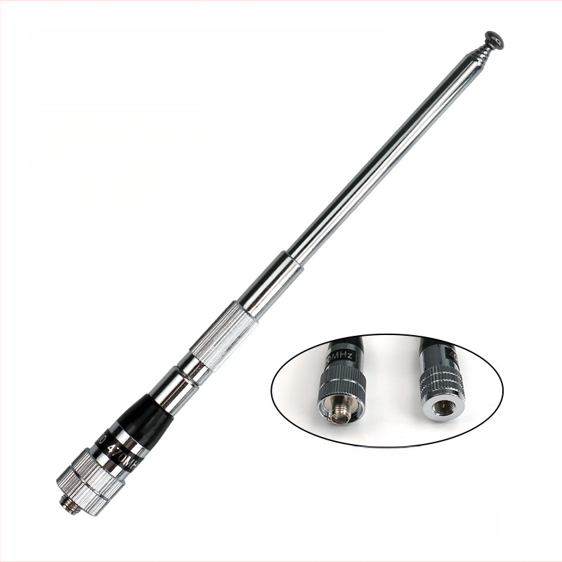 Raadiosaatja universaalne võimenduspulgaga antenn, mis sobib Xiaomi Baofeng pihuarvutile, täiustatud signaaliga, teleskoop-kokkupandav, roostevabast terasest