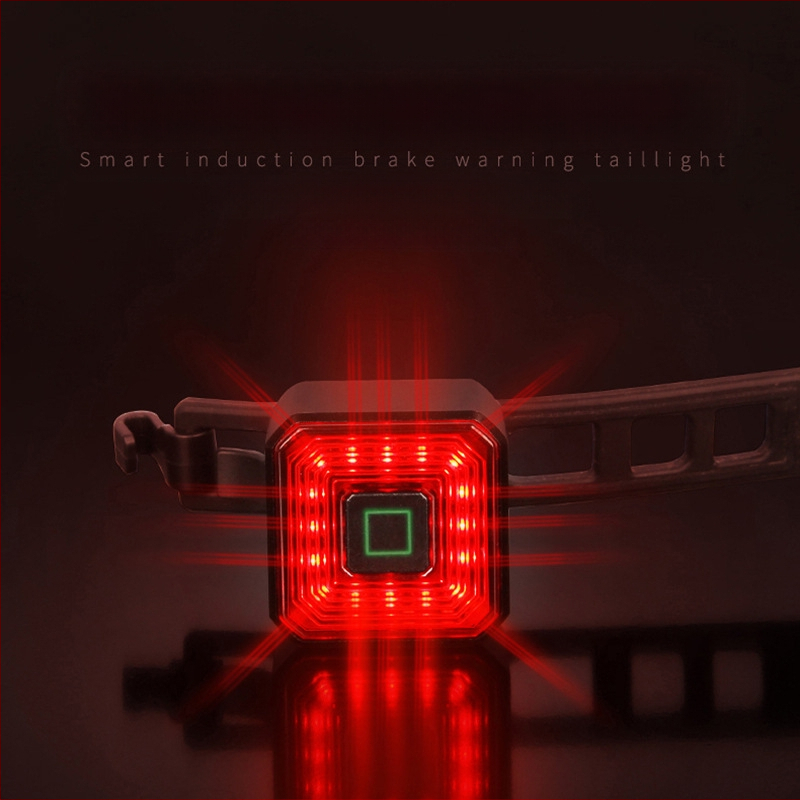 „Enlee“ dviračio galinis žibintas stabdžiams išmanusis galinis žibintas įkrovimui LED vandeniui atsparus naktinio važiavimo įspėjamasis žibintas važiavimo įranga