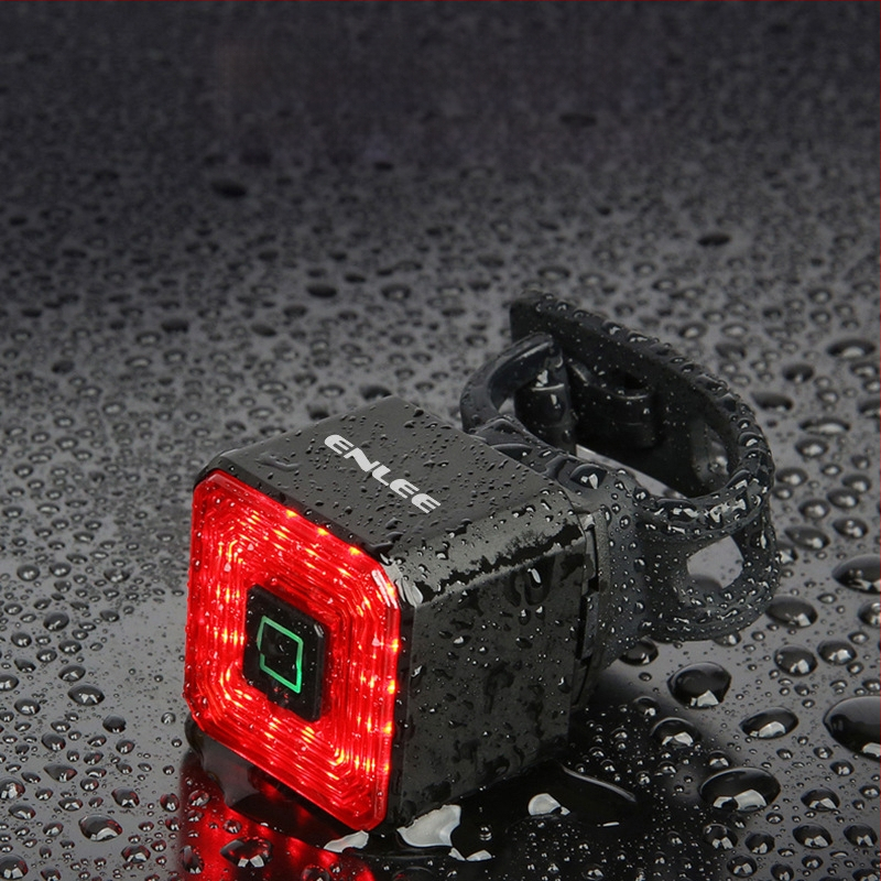 „Enlee“ dviračio galinis žibintas stabdžiams išmanusis galinis žibintas įkrovimui LED vandeniui atsparus naktinio važiavimo įspėjamasis žibintas važiavimo įranga