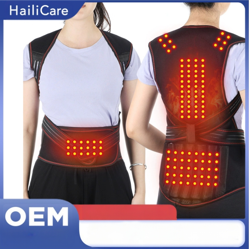 Трансгранична 118 самозагряваща се магнитна подложка за рамо, жилетка, колан, подложка за рамо, топла риза, жилетка с магнитна терапия, подложка за гръб