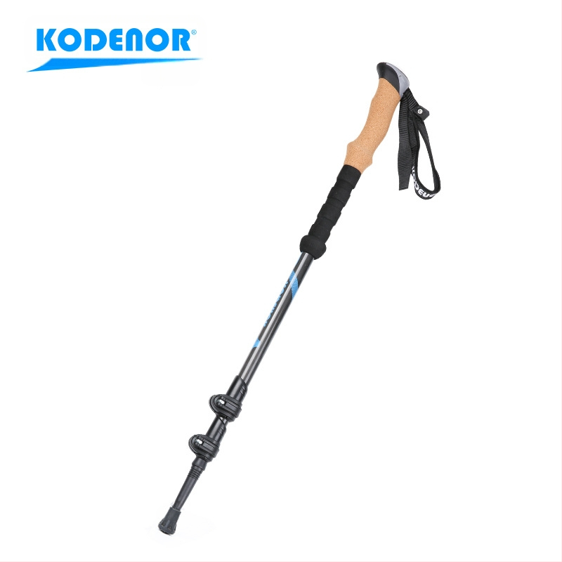 Kedeno Outdoor Kdn-001 szénszálas sétabot teleszkópos háromrészes külső zárral összecsukható nád túrabot könnyű