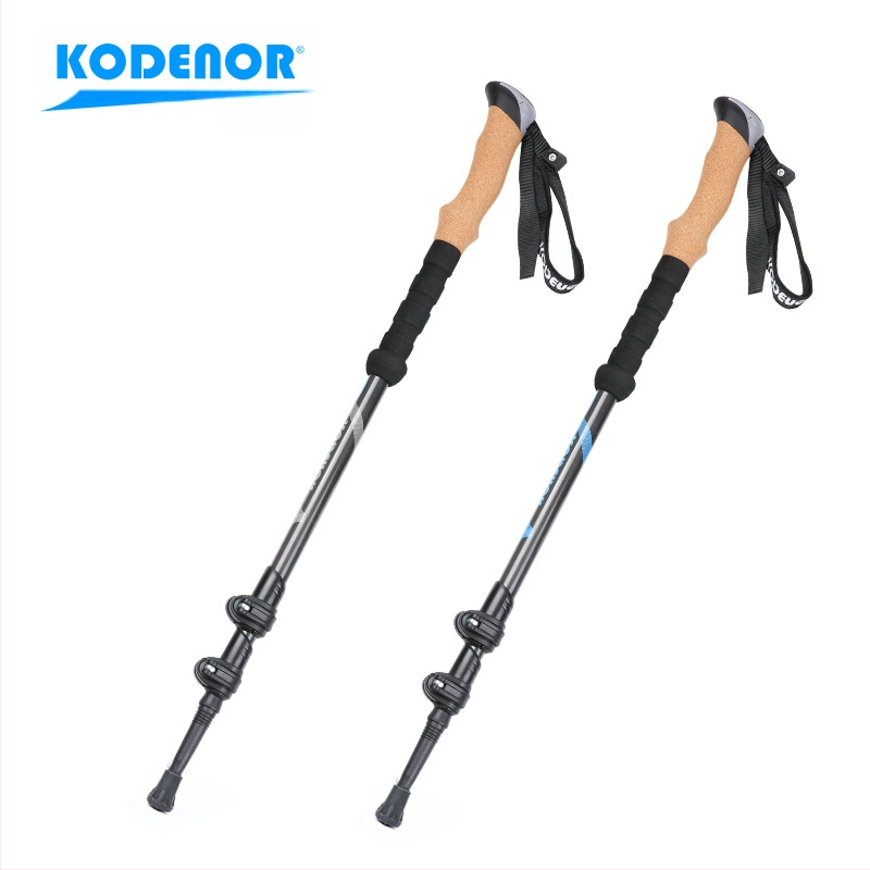 Kedeno Outdoor Kdn-001 szénszálas sétabot teleszkópos háromrészes külső zárral összecsukható nád túrabot könnyű