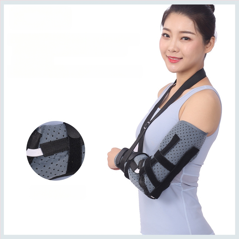 Колан за фиксиране на лакътната става Leyubang, шина за горен крайник, фиксираща скоба за раменна кост и ръка, готова перфорирана, дишаща лакътна става